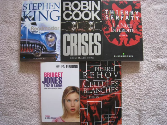 valeur 106€ - LOT de 5 livres grand format roman  auteur STEPHEN KING... - NEUF