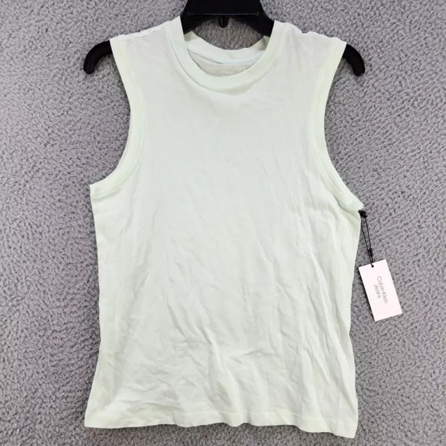 Calvin Klein Jeans Tank Top Women's XS Refresh Crew Neck Sleeveless Pullover~