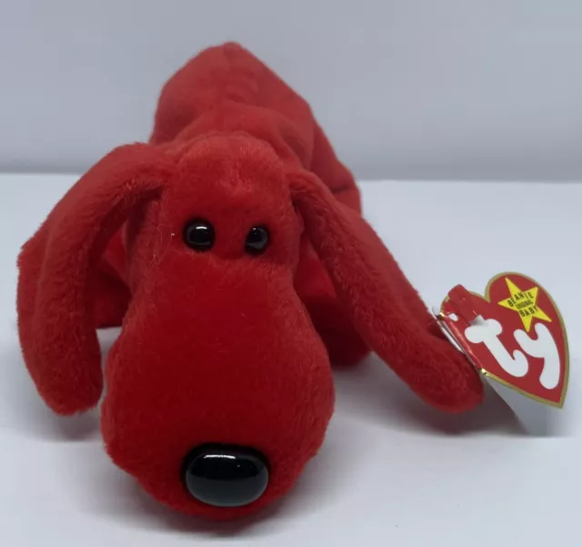 TY Beanie Baby Rover the Red Dog RETIRED 1996 with Tag Errors PVC Pellets