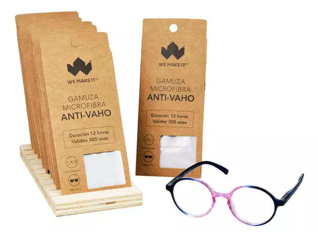 Gamuza - We Make It Anti-Vaho, Para gafas, 300 usos, Blanco