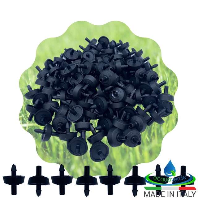 100 Gocciolatori Per Irrigazione A Goccia Orto Giardino Autocompensanti 2L/Ora