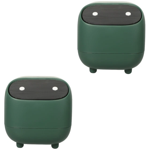 2pcs vielseitiger Büro -Mini -Trash Roman Design Müll Can Desktop Müllbehälter