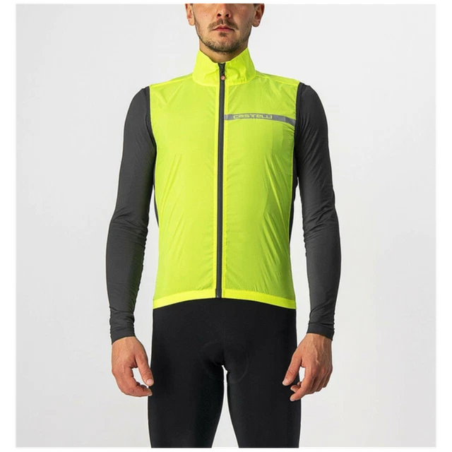 Castelli Gilet Antivento Squadra Stretch Yellow Fluo/Dark Gray