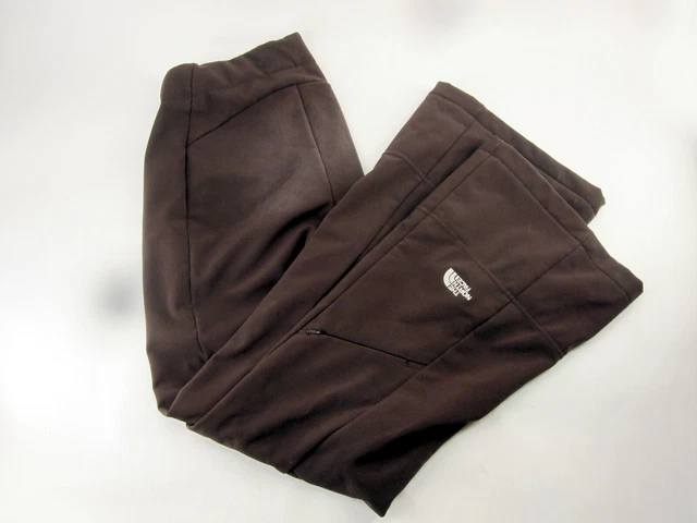 The North Face Women's Ski Pants - Brown, Size Medium - Fleece Lined, Adjustable
