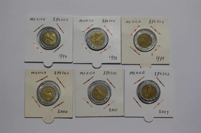 🇲🇽 Mexico 2 Pesos Coin Collection B49 #1885