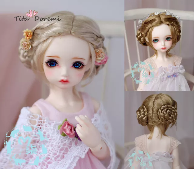 BJD Doll Wig 1/3 Pullip 8-9" SD MSD MDD 7-8" 1/4 YOSD BB 1/6 6-7" Short Hair