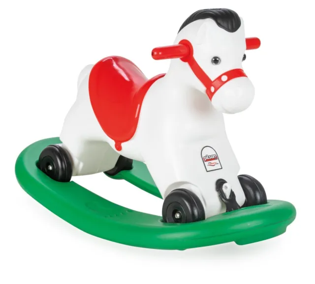 Rocking Horse mit Musik - Schaukelpferd und Rutscher 2 in 1 mit Rollen bis 50 kg 2