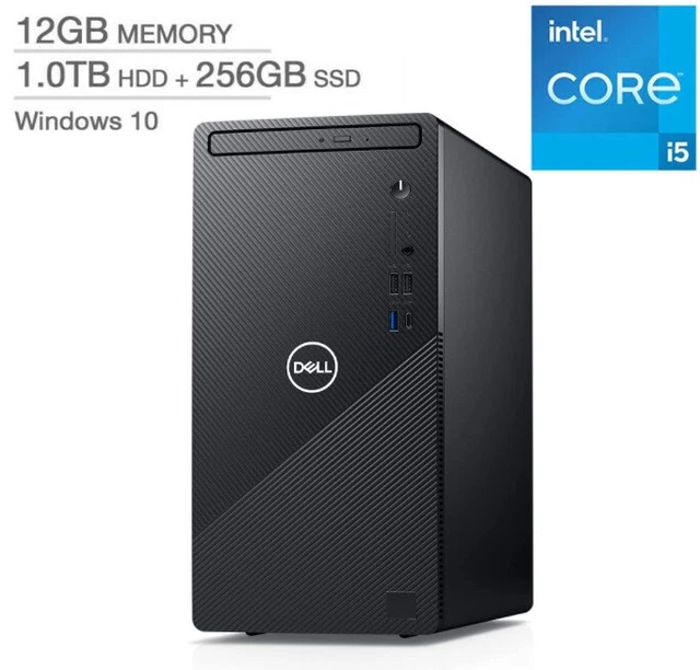 DELL INSPIRON 3891 Desktop PC Intel Core i511400 12GB RAM 256GB SSD