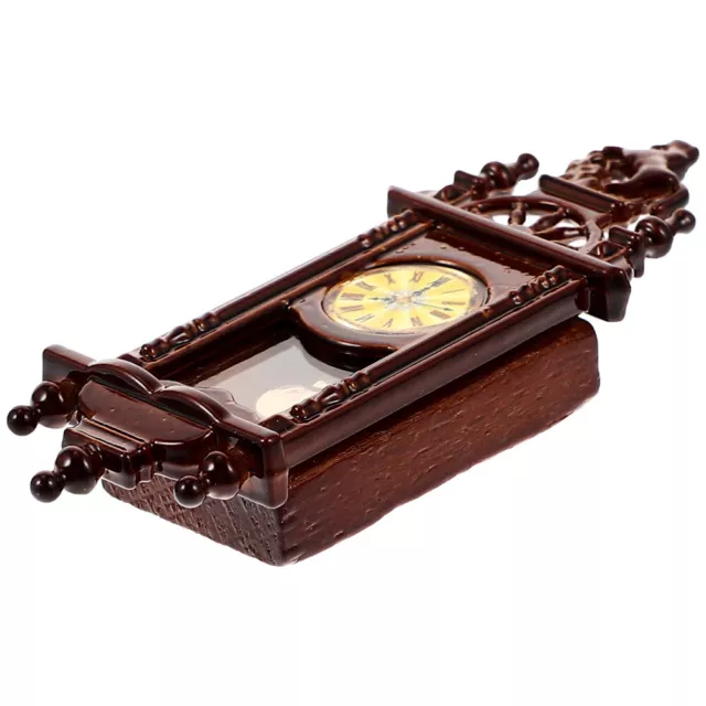 Wooden Decor Decorative Clock Model Small Pendant Old Fashioned