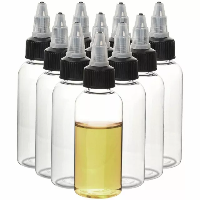 30/60/120ml PET Plastic Empty Dropper Liquid Eye Clear Squeeze Bottle Twist Caps