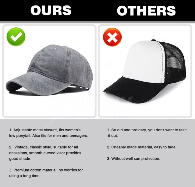 Men Plain Washed Cap Casual Cotton Adjustable Baseball Cap Blank Solid sport Hat 3