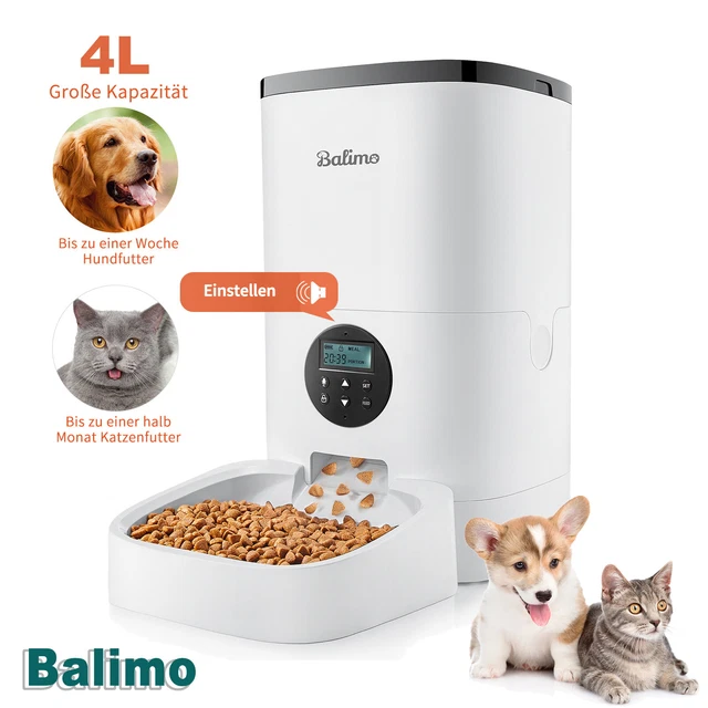 4L Futterautomat Katze Hund Futterspender Automatischer Pet Feeder mit Timer