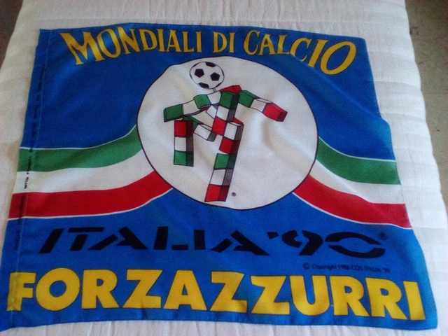 Drapeau Vintage FORZA CAGLIARI 1967-68 - Dimensions 62x66cm - Occasion Avec Traces Du Temps