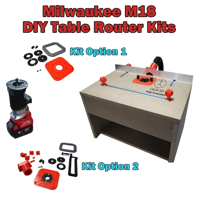 Milwaukee M18 Router Gets A Custom Fit: Triangle & Palm Sub Base By CALM-3D