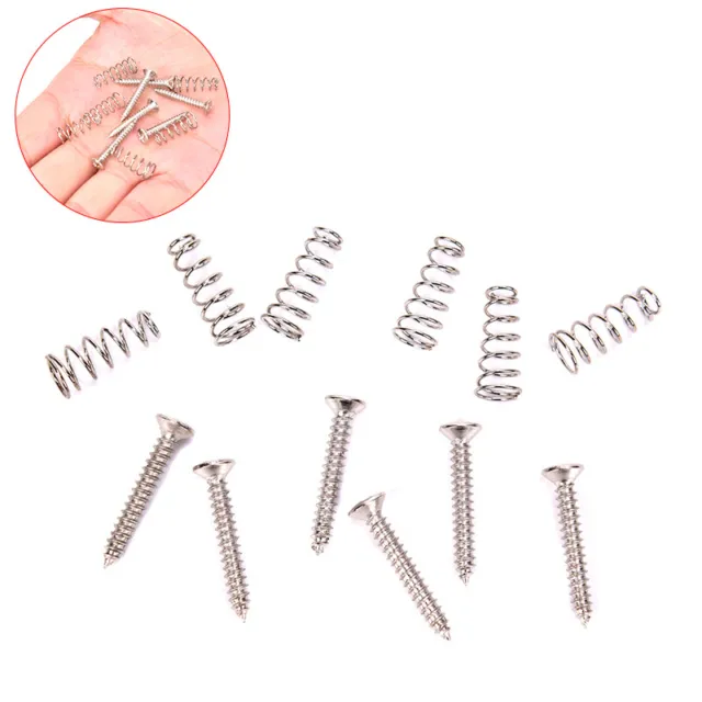 6pcs Electric Guitar Single Coil Pickup Mount Height Screw with Spring ScATAU Sn