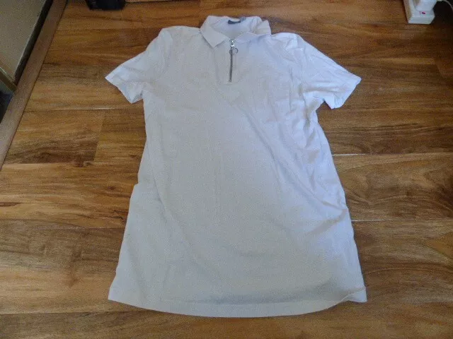 Asos - Polo Uomo Bianca ""Collo Zip""/Top/T-Shirt (Taglia Media/M)