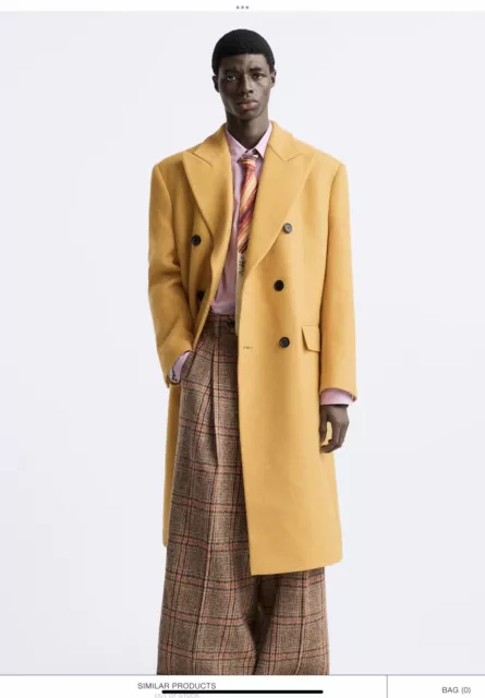 Yellow trench coat zara discount