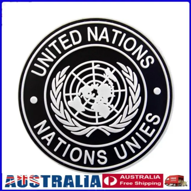 International U.N UN United Nations Genuine Shoulder Patch Badge Black *AU