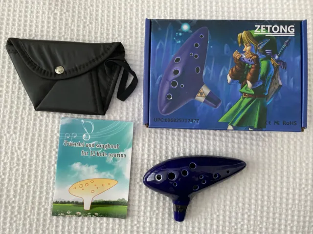 Legend Of Zelda Loot Crate 12 Hole Alto C Ocarina Instrument-unused-Boxed