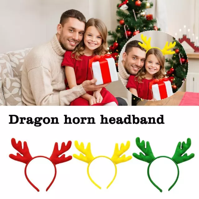 Dragon Horn Headband Funny Hair Card Performance Props Dragon Horn Headwear M {^ 3