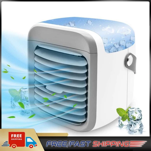 Personal Air Cooler Air Conditioner Desk Cooling Fan with 7 Color Night Lights