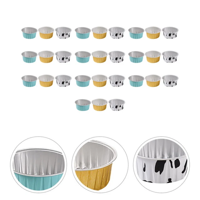 30 piezas tazas de pastel papel de hojalata mini revestimientos de cupcakes envoltorios de panecillos