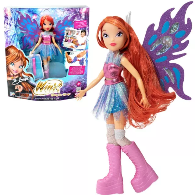 Bloom | Bling the Wings Puppe | Winx Club | Flügel mit Holografischen Segmenten