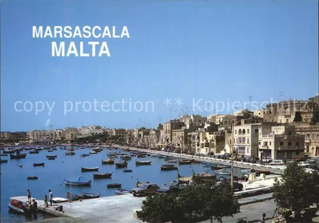 72456371 Malta Marsascala Stadtansicht Hafen