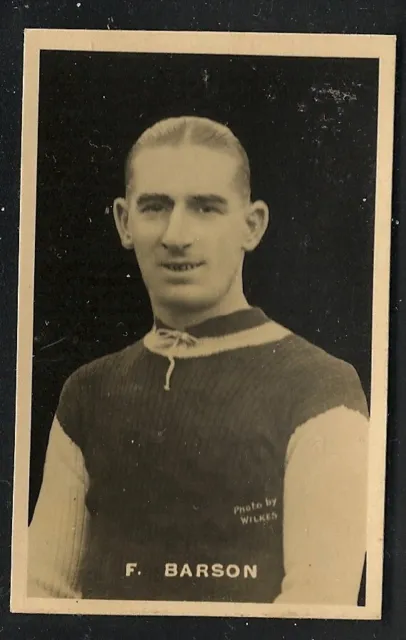 THOMSON, Famous British Footballers, F BARSON, ASTON VILLA, VG, 1921