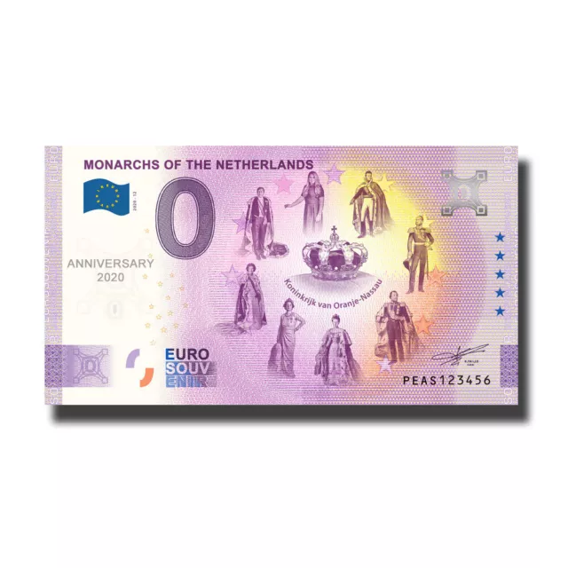 2020-12 Netherlands Peas Anniv.monarchs Koninkrijk Euro Billet Souvenir Schein