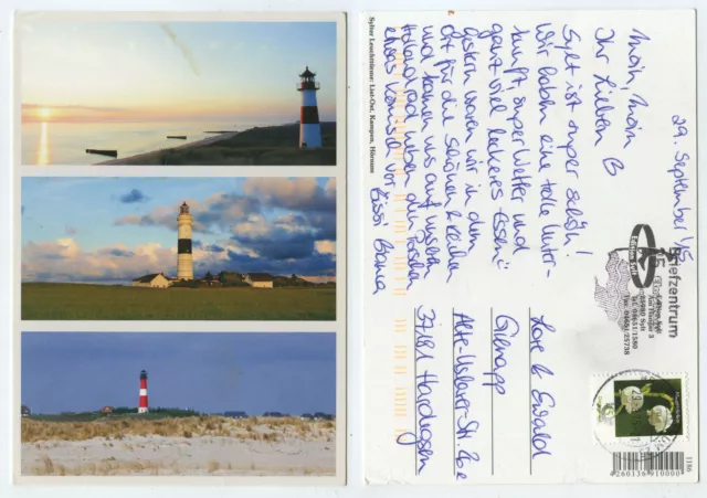 59434 - Sylter Lighthouses: List-East, Kampen, Hörnum - Postcard, Run