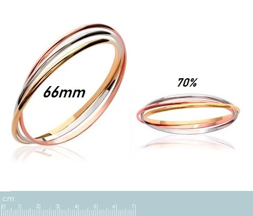 Bracelet Demi-jonc Lisse 66-70 Mm - Plaqué Or 18K 5 Microns - Bijou Femme Dolly-Bijoux