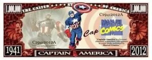 Captain America Comic Pack of 100 Collectible 1 Million Dollar Bills Funny Money 2