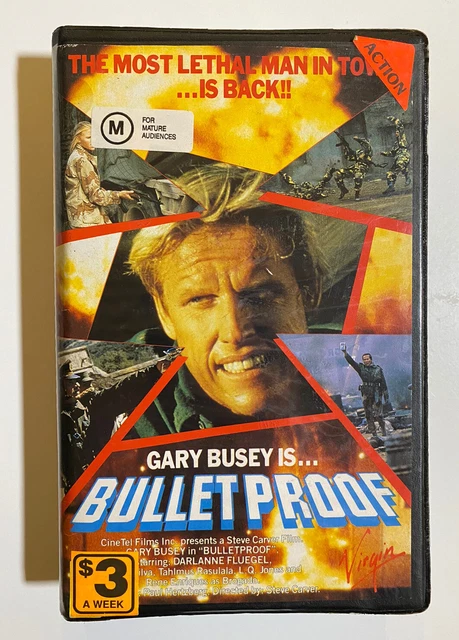 Bulletproof [VHS] Virgin Video 1987 Action Big Box Ex-Rental Gary Busey!