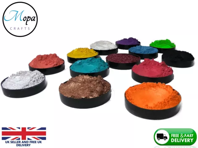 Premium Pearl Shimmer Mica Metallic Epoxy Resin Pigment Powder Dye Art&Craft