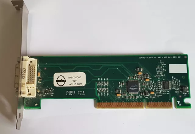 GE Logiq 9 Ultrasound AGP Digital Display Card No. 79917-0040 Tested