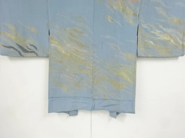 97831# Japanese Kimono / Antique Haori / Urushi / Woven Mist
