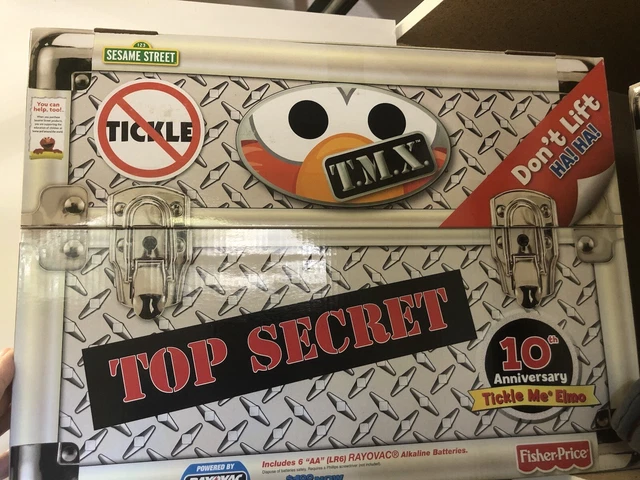 TMX Tickle Me Elmo 10th Anniversary Sesame Street Fisher Price Top Secret New!