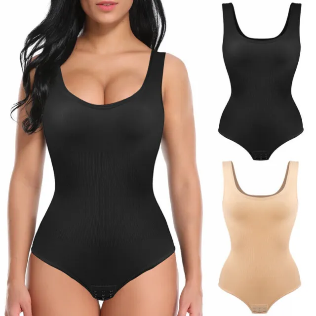 Women Trainer Tummy Control Firm Full Body Shaper Bodysuit Slimming Shapewear UK