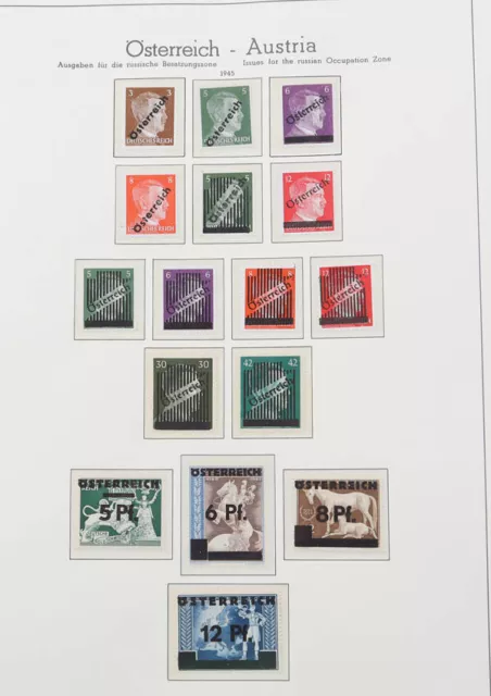 Österreich 1945 bis 1975 postfrisch komplett mit Grazer und Gitter Aufdruck
