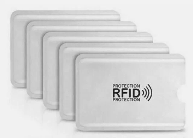 LOT DE 5POCHETTE Etui Protection Carte Bancaire Sans Contact RFID Anti  Piratage EUR 3,95 - PicClick FR