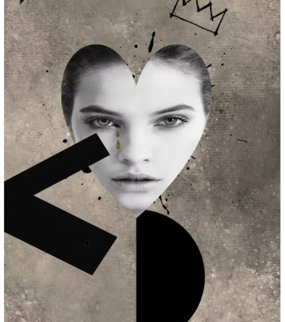 Love Hurts - Surreale Kunst - Dada Modern Art Collage - Bild Woman Design Dekor 2