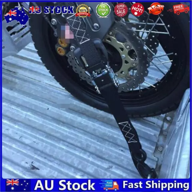 AU 8pcs 13x1 inch Soft Loop Tie-Down Strap for Securing ATV Motorcycle (Black)