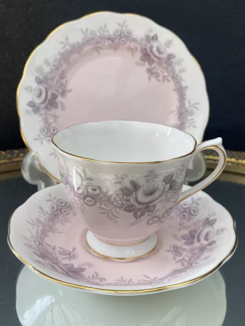 Royal Albert Tea Cup  Saucer Plate Trio England Margaret Rose Bone China