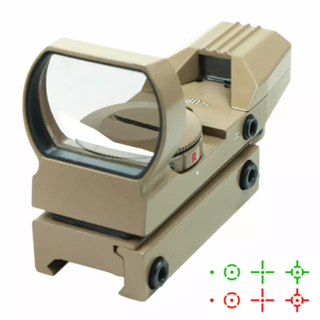 RioRand Tactical 4 Reticle Red Dot Open Reflex Sight with Weaver-Picatinny  Rail Mount for 22mm, Sights -  Canada
