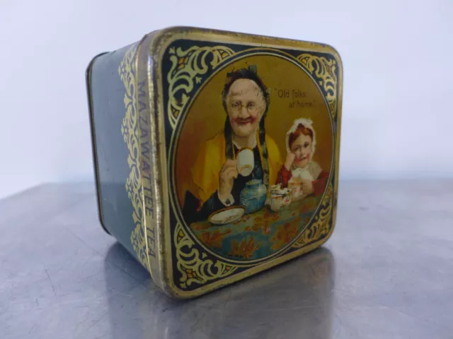 Teedose 1900 Mazawattee Grandma and girl classic Art Nouveau tea tin -small size 2