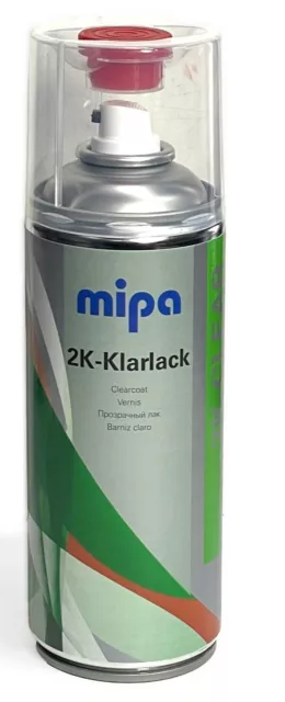 MIPA 2K CLEAR COAT SPRAY  Lacquer Car Paint Aerosol with HARDENER 400ml