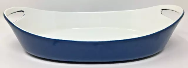 Copco Blue/White Oval Cast Iron Enameled Dish Denmark Michael Lax