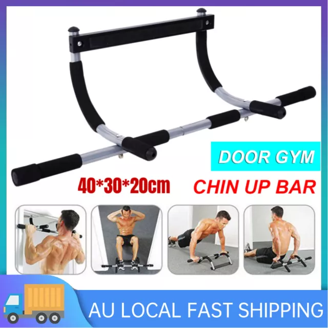 Pull Up Chin Up Bar Doorway Wall Exercise Home Gym Workout Fitness Abs Portable