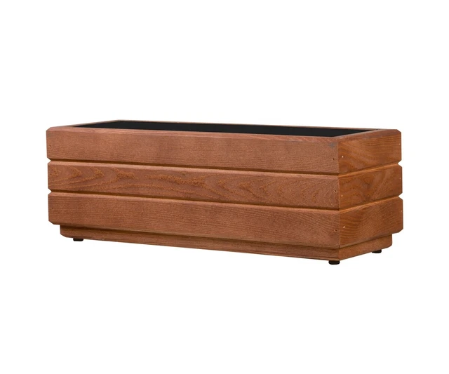 PFLANZ BLUMEN BALKON Kasten Kübel aus Holz NUSS BRAUN 50DES1717NU Topf ...
